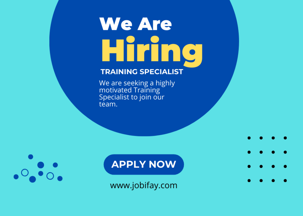 Training Specialist Job In Islamabad